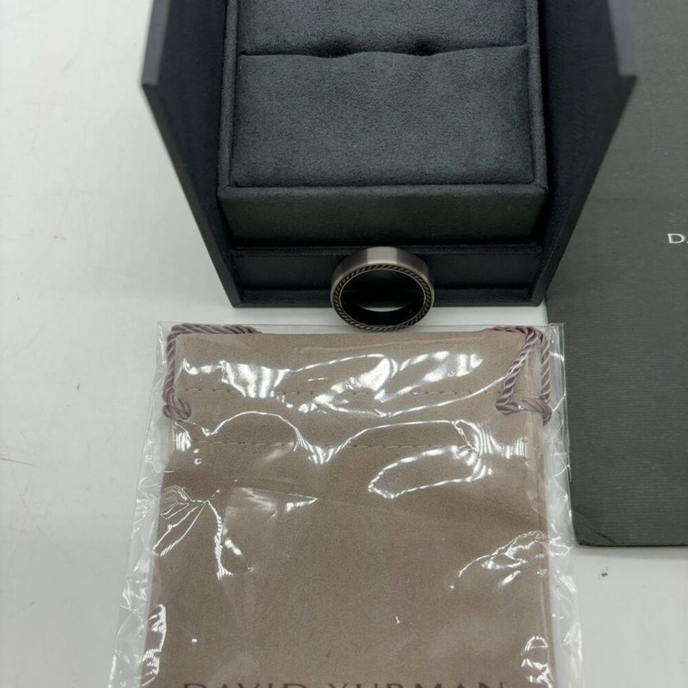 David Yurman Silver Rope-Edge Band - Picture 6 of 6